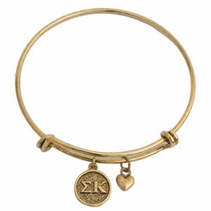 Sigma Kappa Charm Bracelet - Fan Sparkle