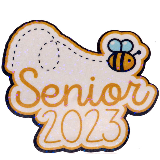 Senior 2023 Sticker (Honey Bee) - Fan Sparkle