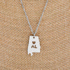 State Necklace - Alabama - Fan Sparkle