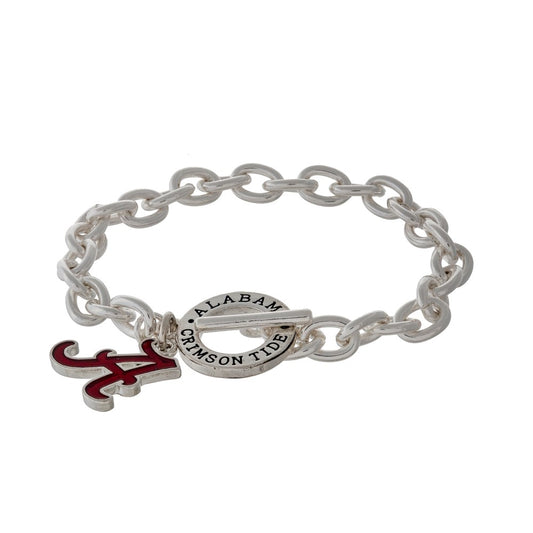 Alabama Logo Toggle Bracelet - Fan Sparkle