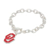 Oklahoma Logo Toggle Bracelet - Fan Sparkle