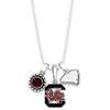 South Carolina Multi Charm & Rhinestone Necklace - Fan Sparkle