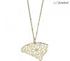 South Carolina Filigree State Necklace - Fan Sparkle