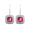 Alabama Rhinestone Square Earrings - Fan Sparkle