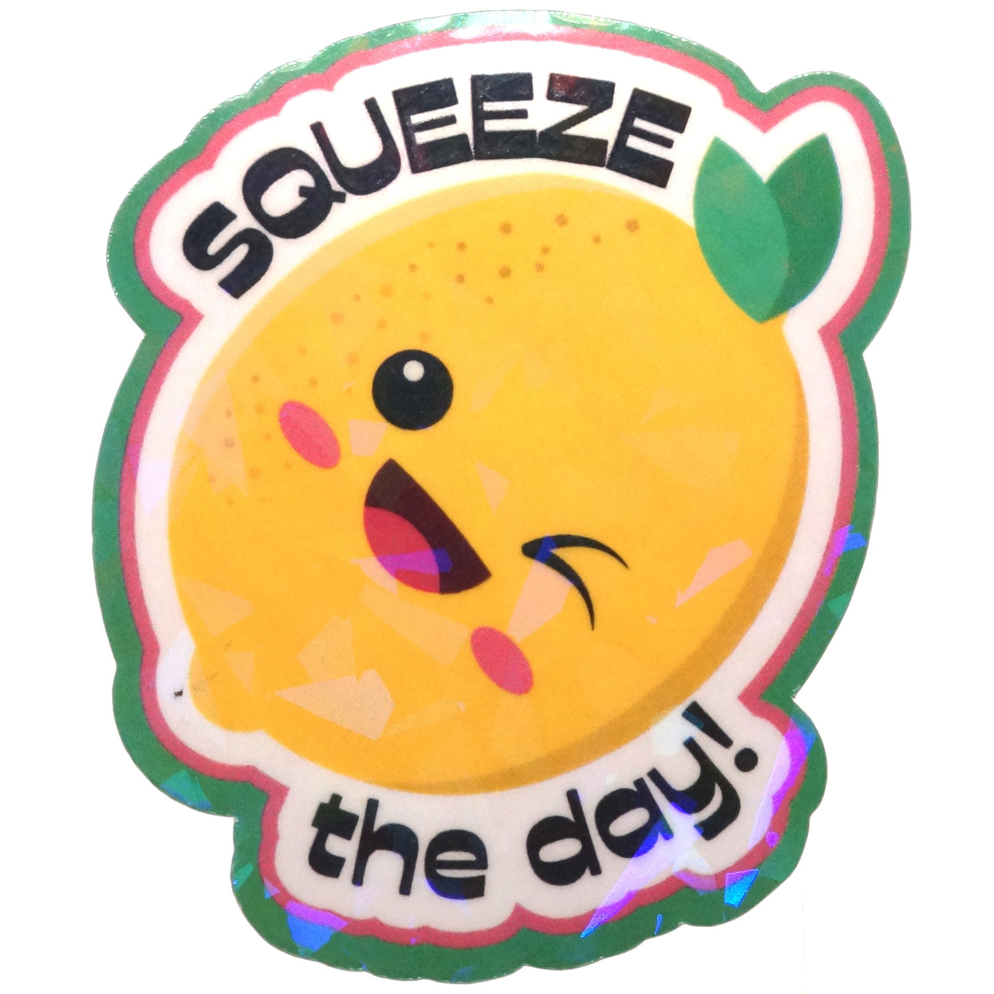 Squeeze The Day Sticker - Fan Sparkle