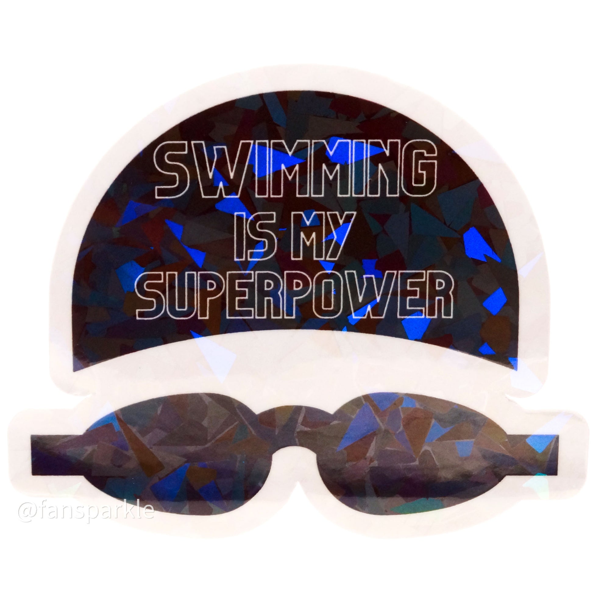 Swimming is my Superpower Sticker - Fan Sparkle
