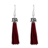 Texas A&M Logo Tassel Earrings - Fan Sparkle