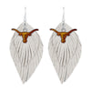 Texas Feather Logo Earrings - Fan Sparkle