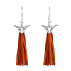 Texas Logo Tassel Earrings - Fan Sparkle