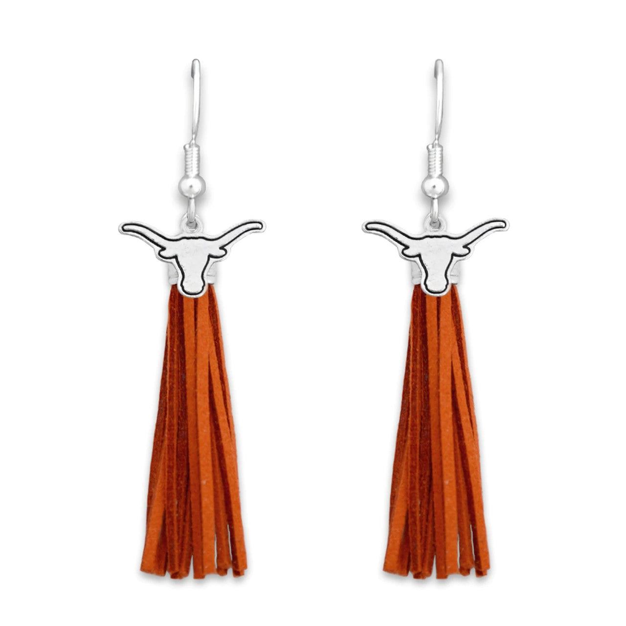 Texas Logo Tassel Earrings - Fan Sparkle