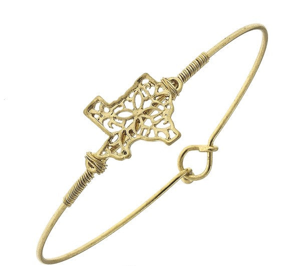 Texas Filigree Bangle Bracelet - Fan Sparkle
