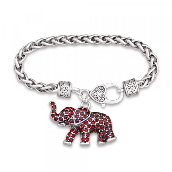 Rhinestone Elephant Bracelet - Fan Sparkle