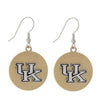 Kentucky Two Tone Disc Earrings - Fan Sparkle