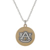 Auburn Two Tone Logo Necklace - Fan Sparkle