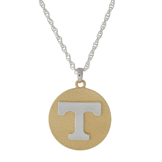 Tennessee Two Tone Logo Necklace - Fan Sparkle