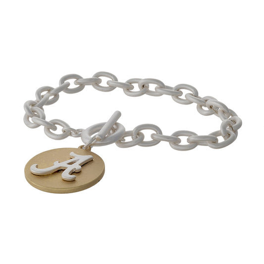 Alabama Two Tone Toggle Bracelet - Fan Sparkle