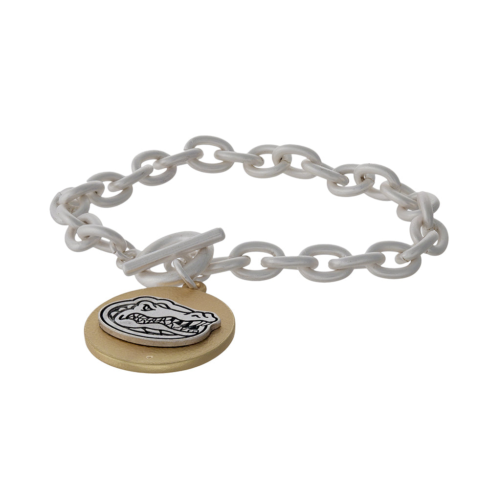 Florida Two Tone Toggle Bracelet - Fan Sparkle
