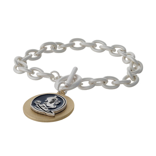 Florida State Two Tone Toggle Bracelet - Fan Sparkle
