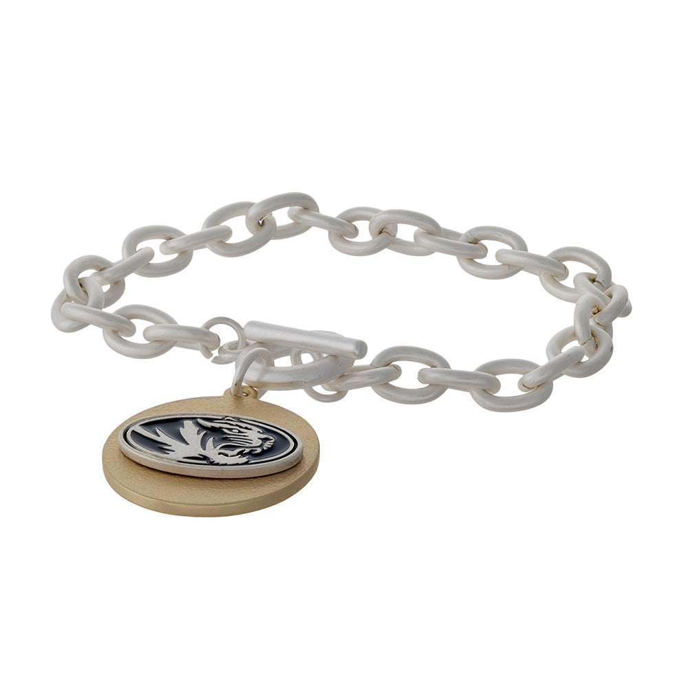Missouri Two Tone Toggle Bracelet - Fan Sparkle