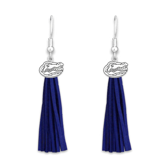 Florida Logo Tassel Earrings - Fan Sparkle