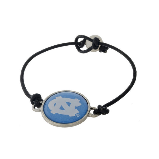 UNC Leather Cord Bracelet - Fan Sparkle