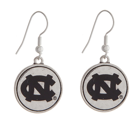 UNC Silver Linings Earrings - Fan Sparkle