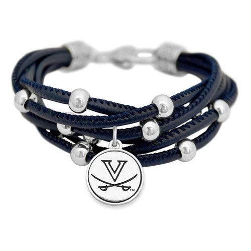 Virginia Leatherette Multi Cord Bracelet - Fan Sparkle