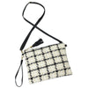 White Tweed Plaid Crossbody Bag - Fan Sparkle