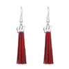 Wisconsin Logo Tassel Earrings - Fan Sparkle