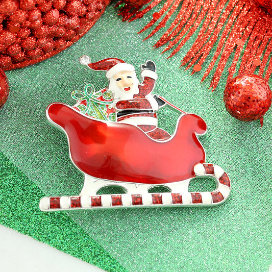 Whimsical Christmas Sleigh Pin/Pendant