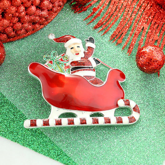 Whimsical Christmas Sleigh Pin/Pendant