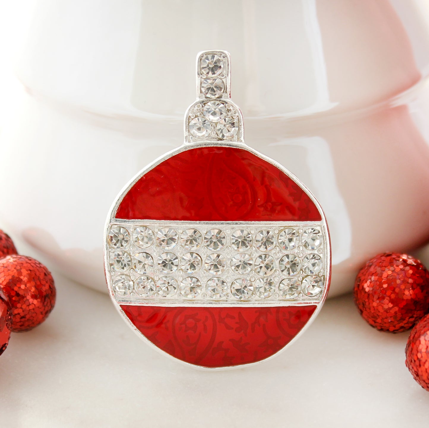Crystal Christmas Ornament Pin/Pendant