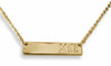 Chi Omega Bar Necklace - Fan Sparkle