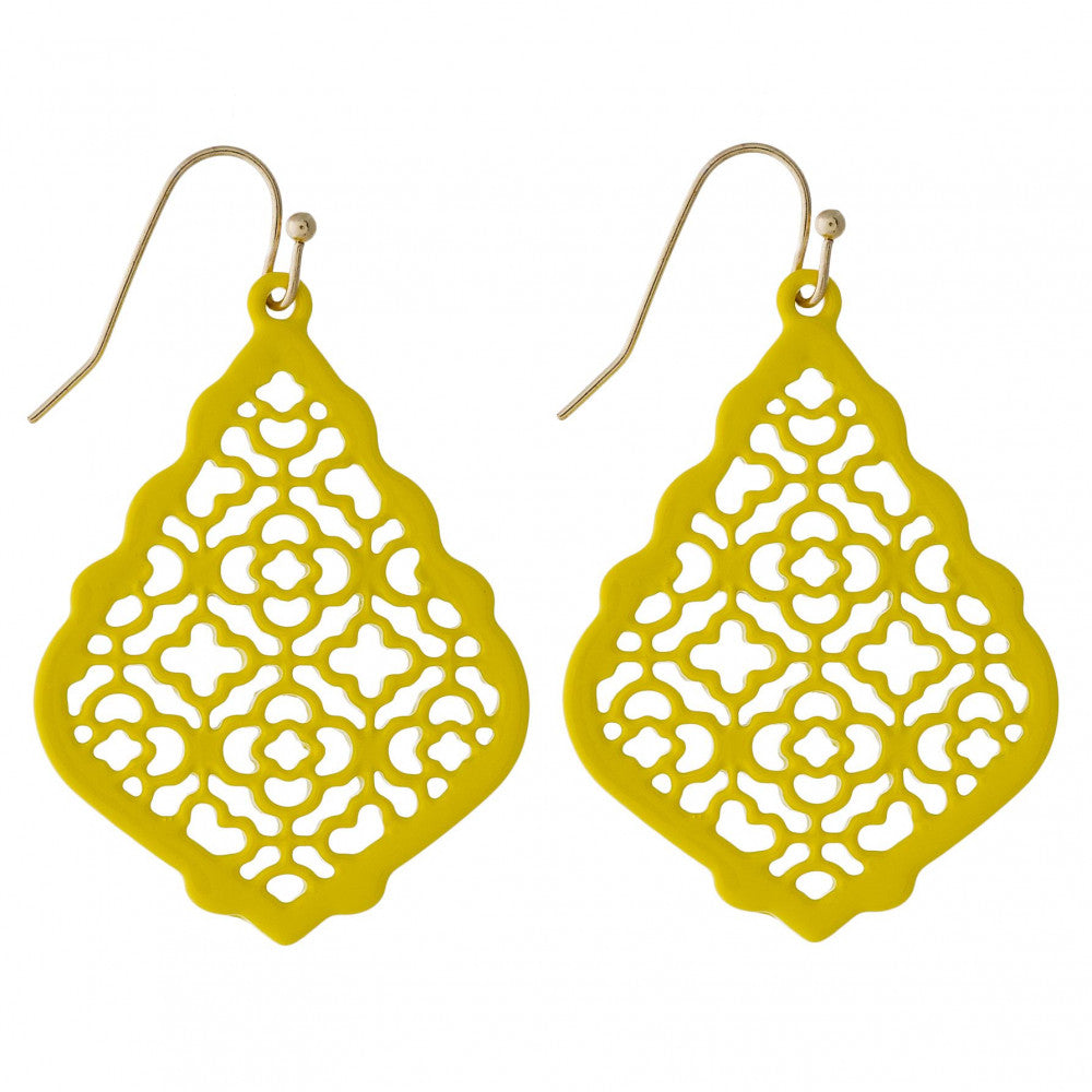 Yellow Lotus Earrings - Fan Sparkle